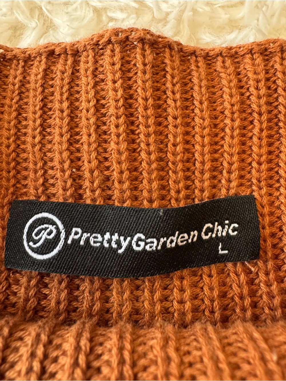 Pretty Garden Chic 100% Cotton Mock Neck Sweater & Jogger Matching Set Large NEW - Picture 11 of 12